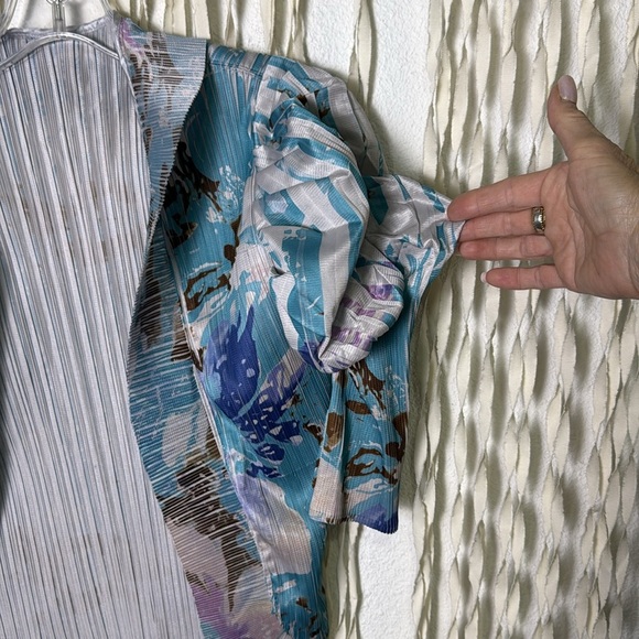 Masaki Matsuka and Gray Floral Print Short Sleeve Open Front Shrug Cardi S/M - Picture 9 of 14